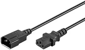 MicroConnect Maitinimo laidas C13 - C14 2m Juoda