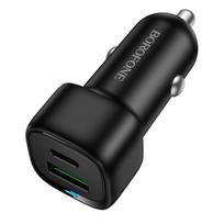 Automobilinis įkroviklis Borofone BZ34B 38W USB-C/USB-A juodas