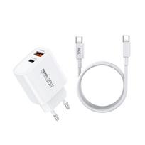 Įkroviklis Remax RP-U120 20W USB-C/USB-A + USB-C to USB-C cable 1.0m baltas