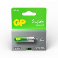 GP baterija (AA) Alkalinė SUPER LR6\/AA, (4 baterijos \/ blisteris) 1.5V