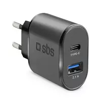 SBS Įkroviklis jungiama į tinklą 1 USB 2.1 A + Type C output 2.1