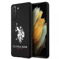 Us Polo Assn US Polo USHCS21MSLHRBK S21 Plus G996 dėklas telefonui juodos spalvos silikoninis Logo