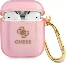Apple AirPods Guess Glitter Collection (GUA2UCG4GP) ausinių dėklas rožinės spalvos