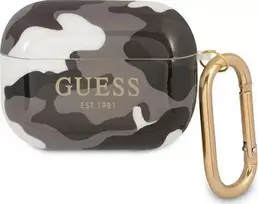Apple AirPods Pro Guess Camo Collection (GUAPUCAMG) ausinių dėklas juodos spalvos