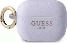 Apple AirPods Pro Guess silikoninis Glitter (GUAPSGGEU) ausinių dėklas violetinės spalvos