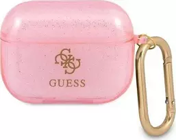 Apple AirPods Pro Guess Glitter Collection (GUAPUCG4GP) ausinių dėklas rožinės spalvos