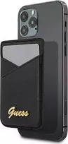 Dėklas GUESS WALLET CASE FOR MAGSAFE 4G GRAY CARDS Juodas