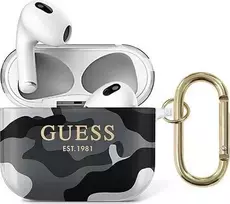 Apple AirPods 3 Guess Camo Collection (GUA3UCAMG) ausinių dėklas juodos spalvos