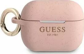 Apple AirPods Pro Guess silikoninis Glitter (GUAPSGGEP) ausinių dėklas rožinės spalvos