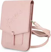 Dėklas Guess Rankinė GUWBRSAVSPI rožinė / rožinė Saffiano Script