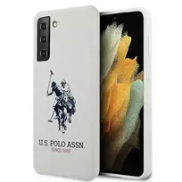 Us Polo Assn US Polo USHCS21MSLHRWH S21 Plus G996 dėklas telefonui baltos spalvos silikoninis Logo