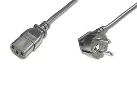 Assmann Electronic ASSMANN maitinimo laidas CEE 7/7 Typ-F 90° kampu - C13 M/F 5.0m H05VV-F3G 1.0qmm bl