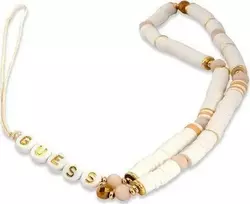 Guess pakabukas GUSTPEARW telefono dirželis baltos spalvos Heishi Beads