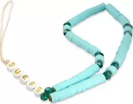 Guess pakabukas GUSTPEARP telefono dirželis mėlynos spalvos Heishi Beads