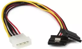 "StarTech Molex" - SATA x2, 0,3 m, daugiaspalvis (PYO2LP4LSATA)