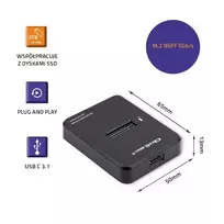 QOLTEC 50314 prijungimo stotelė SSD M.2 SATA NGFF USB 3.1