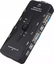 Jungiklis Pawonik KVM VGA 4X1 ŠVEICARIJA 3XUSB HUB LANGELIS
