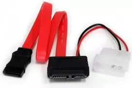 StarTech SATA - SATA Slimline + Molex, 0.3m, Raudona (SLSATAF12)