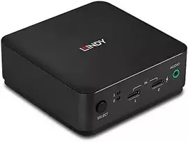 KVM Jungiklis - LINDY 2 Prievadų Type C DisplayPort 1.2 KVM Jungiklis 3840x2160@60Hz Maitinimo Šaltinis