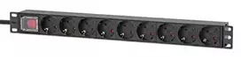 Intellinet 715133 Maitinimo juosta Rack 1U 9x Schuko lizdai, 4000W