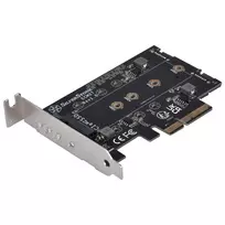SilverStone Silverstone SST-ECM27 M.2 / SATA adapteris, PCIe 4.0, 1x M-Key, 2x SATA 6G – žemo profilio