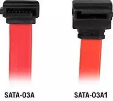 Kabelis DELTACO, SATA/SAS, kampinis (į viršų) - tiesus, 0,3 m SATA-03A1