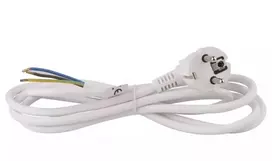 Emos Maitinimo kabelis 3x1.0mm², 2m baltas su kištuku