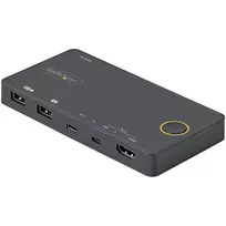 StarTech 2 PRIEDŲ HIBRIDINIS USB-C KVM JUNGIKLIS