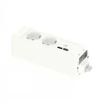 SCHNEIDER ELECTRIC UNICA SYSTEM+ MOD.UNIT 2XSCHUKO+USBA/C Baltas