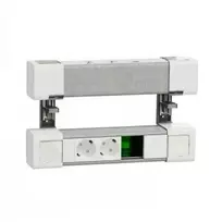 SCHNEIDER ELECTRIC UNICA SYSTEM+ DESK UNIT 4XSCHUKO+USB A/C+RJ45 OPT, Baltas/Pilkas