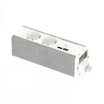 SCHNEIDER ELECTRIC UNICA SYSTEM+ MOD.UNIT 2XSCHUKO+USBA/C Baltas/Pilkas