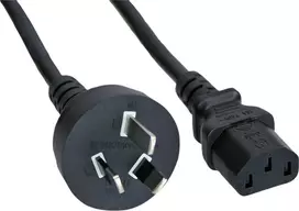 InLine Maitinimo kabelis ® Maitinimo kabelis, Australija iki 3 kontaktų IEC C13, juodas, 5,0 m
