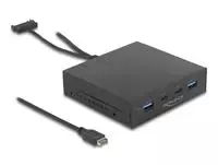 Adapteris AV Delock DeLOCK 64057, SATA, USB 3.2 Gen 2 (3.1 Gen 2), USB Type-C, Vyriškas, viso aukščio / viso ilgio, SATA 15 kontaktų, Juodas
