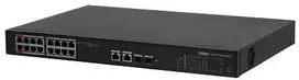 Dahua PoE šakotuvas 100Mbps 16portu+2G uplink + 2SFP, ePoE 8 portai, ePoE iki 800m, Hi-PoE
