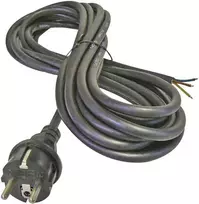 Emos Laidas su elektros kištuku 5m/3x1.5mm guminis/juodas