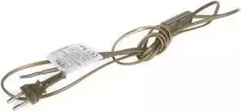 Laidas su elektros kištuku ir jungikliu Zamel 2x0.5mm2 190cm aukso sp.