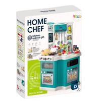 Vaikiška virtuvėlė, virtuvės prietaisų rinkinys Lean Toys Home Chef, mėlyna sp./balta sp.