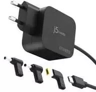 J5 Create J5create - 67 W GaN PD USB-C mini įkroviklis su 3 tipų nuolatinės srovės jungtimi - ES