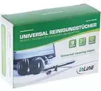 Valiklis „InLine ®“ universalios drėgnos/sausos valymo servetėlės ausinėms ir monitoriams