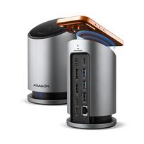 AXAGON USB-C 10Gbps Wireless Charging 9in1 hub | HMC-WL9 | HMC-WL9 | 8595247908735