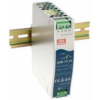 Meanwell  impulsowy AC/DC na szynę DIN 75W 88-264VAC Uwyj 24VDC 3,2A SDR-75-24, 1-1W3GEB | SDR-75-24 | 4711287422336