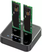 CoreParts USB3.2 Type C (10Gbps) SATA M.2 SSD klonavimo stotelė, prijungimo stotelė su klonavimo funkcija