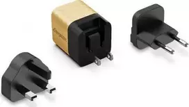 Energizer Ultimate – kelių kištukų EU / JK / JAV GaN 20 W PD tinklo įkroviklis (auksinis)