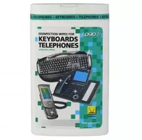Valiklis Valymo priemonės vienkartinės servetėlės, klaviatūrai ir telefonui, dėžutė, dezinfekavimo priemonė, 50 vnt, logotipas