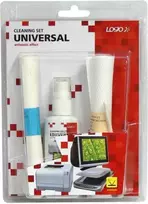 Valiklis Komlektas universalus valymo priemonės, purškalas 50ml, 10 servetėlių, 3 aplikatoriai, Logo