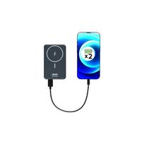 PORT CONNECT  | USB-C external battery PD, Wireless Qi2 | 10000 mAh | Blue | 907005 | 3567049070052