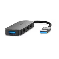 Nedis USB-Hub USB-A Stecker - 4x USB A, 4-Port port(s), USB 2.0 / USB 3.2 Gen 1, Stromversorgung über USB, 5Gbps