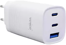 Įkroviklis Verico Verico Ladegerät MOJO GaN 65W PD, 3-Port (USB-A & USB-C) WH retail