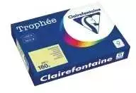 Clairefontaine Spalvotas popierius Trophée, A4, 160g, citrininės geltonos spalvos 1023, 250 lapų pakuotė