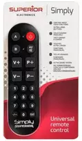 Superior Electronics PAPRASTAS SKAITMENINIS UNIVERSALUS NUOTOLINIO VALDYMO PULTAS SU DIDELIAIS MYGTUKAIS IR SKAITMENŲ LAUKELIAIS